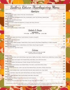 Thanksgiving Menu