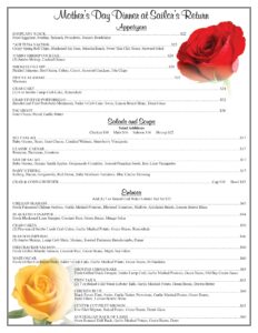 Mother's Day Menu